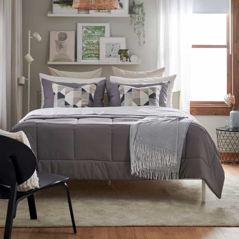 Gray Comforter Set Queen/Full Size